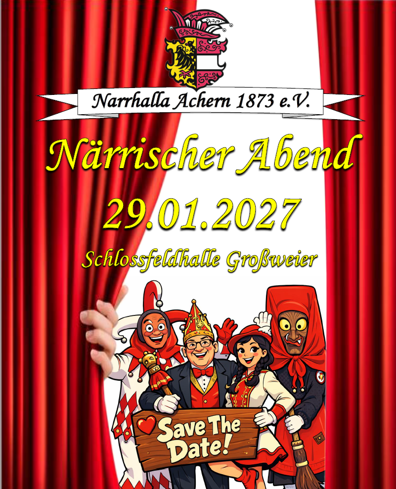 Närrischer Abend der Narrhalla Achern am 29.01.2027